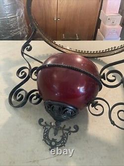 Vintage Antique Hanging Parlor Oil Lamp Part Frame Miller New Juno