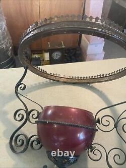 Vintage Antique Hanging Parlor Oil Lamp Part Frame Miller New Juno