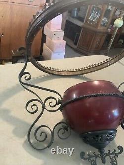 Vintage Antique Hanging Parlor Oil Lamp Part Frame Miller New Juno