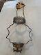Vintage Antique Hanging Parlor Oil Lamp Part Ornate Frame Brass GWTW
