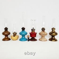 Vintage Antique Miniature Oil Lamp Collection 3x Plume & Atwood P&A Appr 6-10