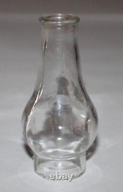 Vintage Antique Oil Kerosene Lamps Clear Glass Swirl-Font WithWire Handle