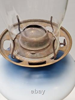 Vintage Antique Oil Lamp Hand Painted, GWTW 26 Tall, All Original