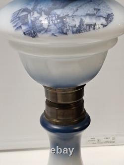 Vintage Antique Oil Lamp Hand Painted, GWTW 26 Tall, All Original