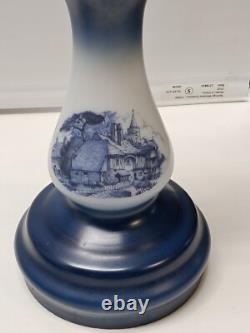 Vintage Antique Oil Lamp Hand Painted, GWTW 26 Tall, All Original