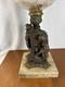 Vintage Antique Oil Lamp Heavy Naughty Well Lady Legs And Leprechaun Converted