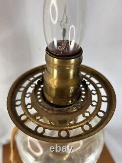 Vintage Antique Oil Lamp Heavy Naughty Well Lady Legs And Leprechaun Converted