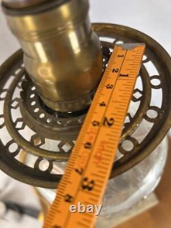Vintage Antique Oil Lamp Heavy Naughty Well Lady Legs And Leprechaun Converted
