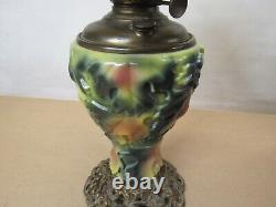 Vintage Antique Old Pittsburgh Maple Oak Leaf Oil Lamp