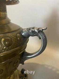 Vintage Antique The Rochester Oil Lamp Base With Figural Handles