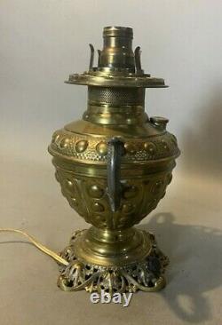 Vintage Antique The Rochester Oil Lamp Base With Figural Handles