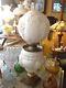 Vintage Antique White GONE WITH THE WIND OIL BANQUET PARLOR PUFFY GRAPE LAMP