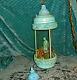 Vintage Blue Rain Oil Swag Lamp Nude Greek Goddess Working