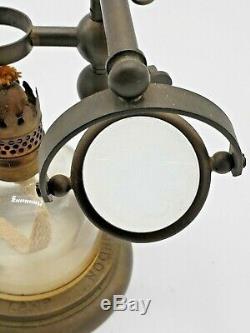 Vintage Bockett Brass Microscope Oil Lamp Collins of London