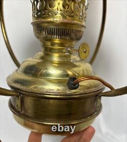 Vintage Brass Hanging Nautical Trawler Oil Lantern Swag Lamp DHR Kosmos Brenner