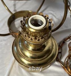 Vintage Brass Hanging Nautical Trawler Oil Lantern Swag Lamp DHR Kosmos Brenner