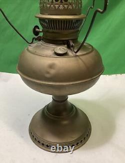 Vintage Brass Rayo Oil Lamp With Hobnail Lamp Shade 21 Height #24.96
