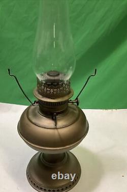 Vintage Brass Rayo Oil Lamp With Hobnail Lamp Shade 21 Height #24.96
