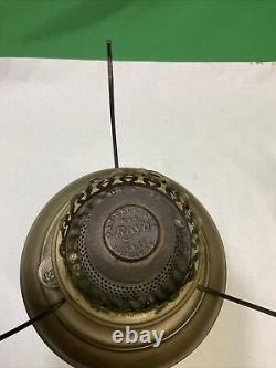 Vintage Brass Rayo Oil Lamp With Hobnail Lamp Shade 21 Height #24.96