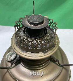 Vintage Brass Rayo Oil Lamp With Hobnail Lamp Shade 21 Height #24.96