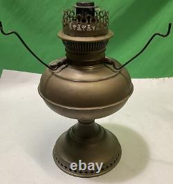 Vintage Brass Rayo Oil Lamp With Hobnail Lamp Shade 21 Height #24.96