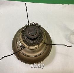 Vintage Brass Rayo Oil Lamp With Hobnail Lamp Shade 21 Height #24.96