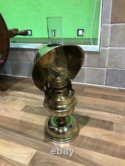 Vintage Brass Ships Captains Chart Table Oil Lamp Maritime Marine Boat Nautical