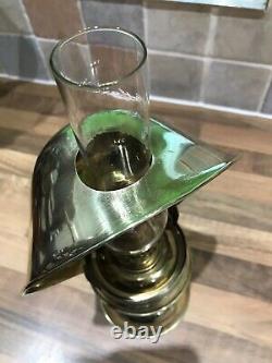 Vintage Brass Ships Captains Chart Table Oil Lamp Maritime Marine Boat Nautical