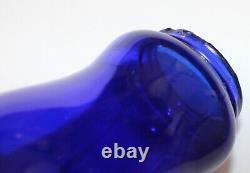 Vintage Cobalt Blue Skaters Lantern Antique 1800s Nice Original Kerosene Lamp
