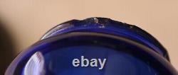 Vintage Cobalt Blue Skaters Lantern Antique 1800s Nice Original Kerosene Lamp