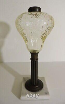 Vintage Composite Beautiful Composite Pear Shaped, Pale Yellow Oil Lamp