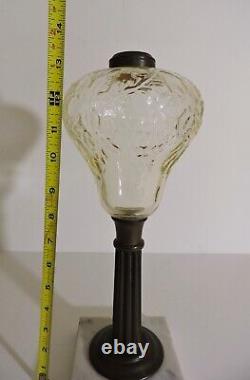 Vintage Composite Beautiful Composite Pear Shaped, Pale Yellow Oil Lamp