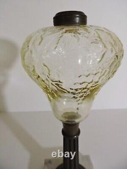 Vintage Composite Beautiful Composite Pear Shaped, Pale Yellow Oil Lamp