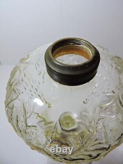 Vintage Composite Beautiful Composite Pear Shaped, Pale Yellow Oil Lamp