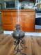 Vintage Copper Oil Lamp From 1892 On Stand