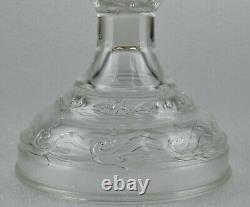 Vintage EAPG Antique Oil Kerosene Lamp Footed Clear Glass with Eagle Chimney Shade