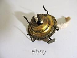 Vintage Fenton Opalescent Thumbprint/Coin Dot Oil Lamp Marble Base