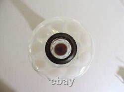 Vintage Fenton Opalescent Thumbprint/Coin Dot Oil Lamp Marble Base