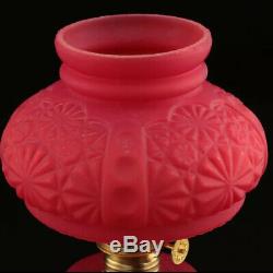 Vintage GWTW Ruby Satin Cranberry GONE Withthe WIND MINIATURE OIL LAMP Nutmeg