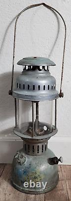 Vintage Gaslam Original Pressure Lamp Lantern with Pyrex Glass Made in Italy