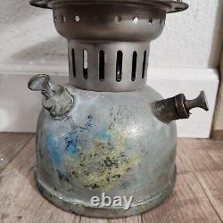 Vintage Gaslam Original Pressure Lamp Lantern with Pyrex Glass Made in Italy