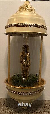 Vintage Hanging Oil Rain Lamp 3 Greek Goddess Swag Lamp Large 36 X 14 Working