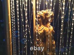 Vintage Hanging Oil Rain Lamp 3 Greek Goddess Swag Lamp Large 36 X 14 Working