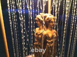 Vintage Hanging Oil Rain Lamp 3 Greek Goddess Swag Lamp Large 36 X 14 Working