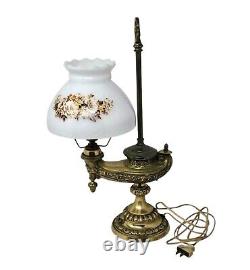 Vintage Harvard Student Oil Lamp With Shade RARE READ