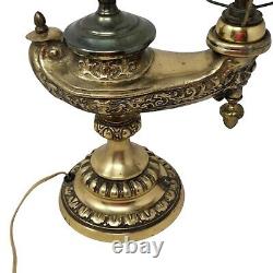 Vintage Harvard Student Oil Lamp With Shade RARE READ