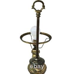 Vintage Harvard Student Oil Lamp With Shade RARE READ