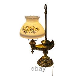 Vintage Harvard Student Oil Lamp With Shade RARE READ