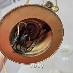 Vintage Harvard Student Oil Lamp With Shade RARE READ