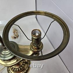 Vintage Harvard Student Oil Lamp With Shade RARE READ